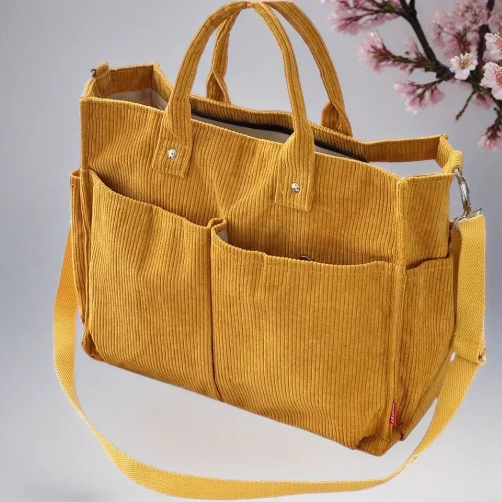 Skanto | CordoTote – Classic Corduroy Shoulder Bag for Everyday