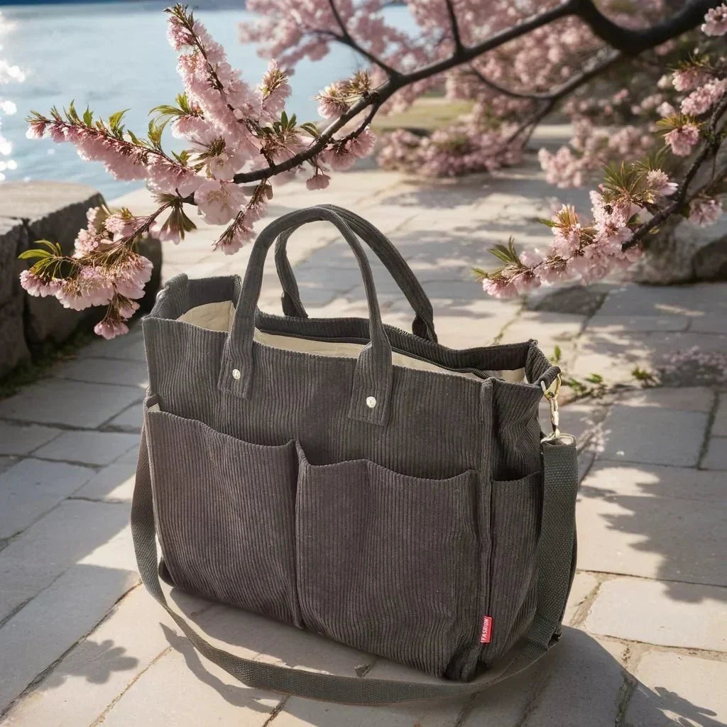 Skanto | CordoTote – Classic Corduroy Shoulder Bag for Everyday