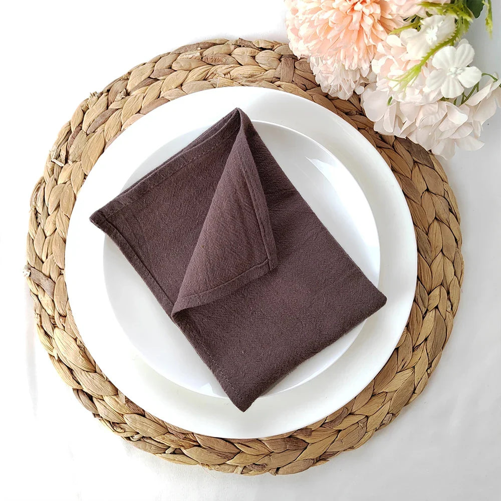 Cotton Cloth Napkins Set of 10 Solid Color Table Napkins Decoration | Bowlift
