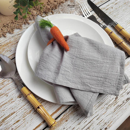 Set of 10 Cotton Napkins in Solid Color Design | Skanto