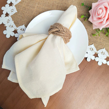 Set of 10 Cotton Napkins in Solid Color Design | Skanto
