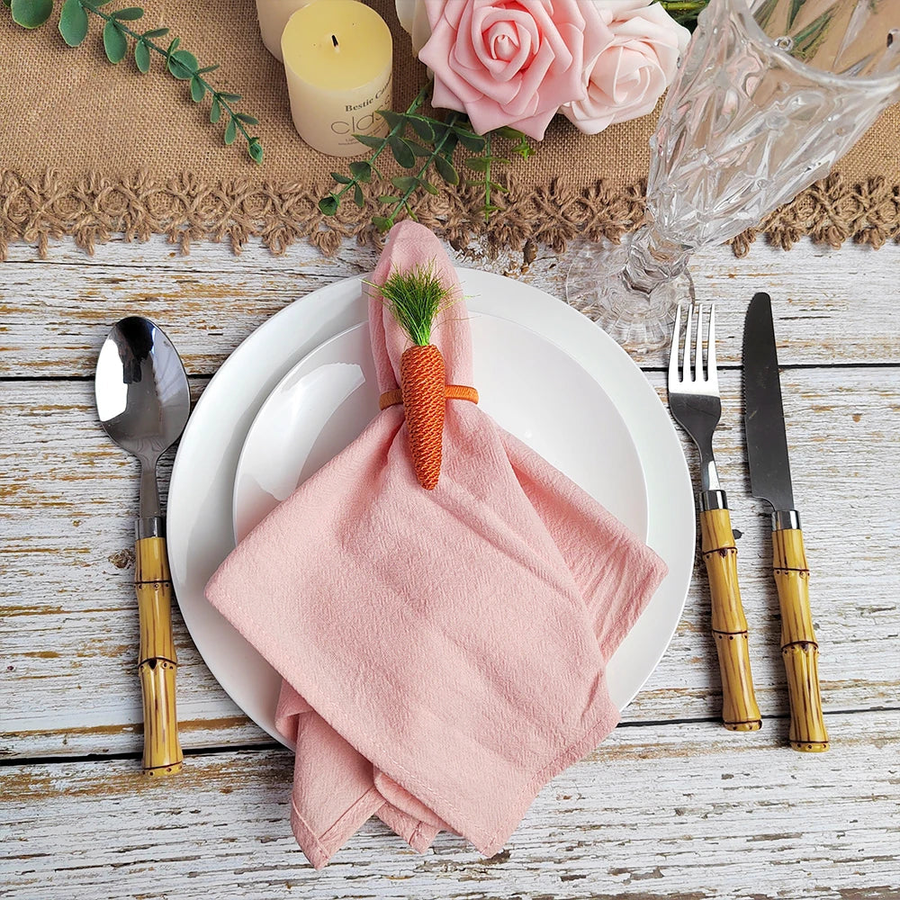 Cotton Cloth Napkins Set of 10 Solid Color Table Napkins Decoration | Bowlift