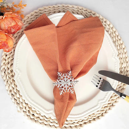 Set of 10 Cotton Napkins in Solid Color Design | Skanto
