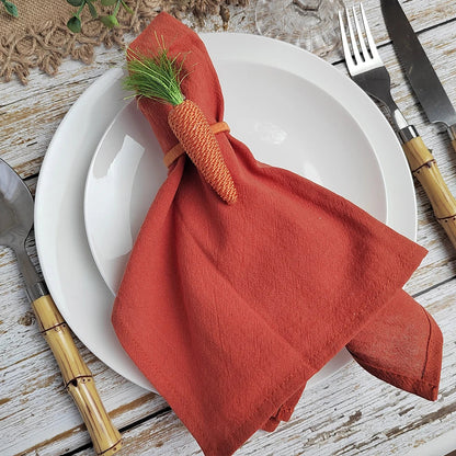 Set of 10 Cotton Napkins in Solid Color Design | Skanto
