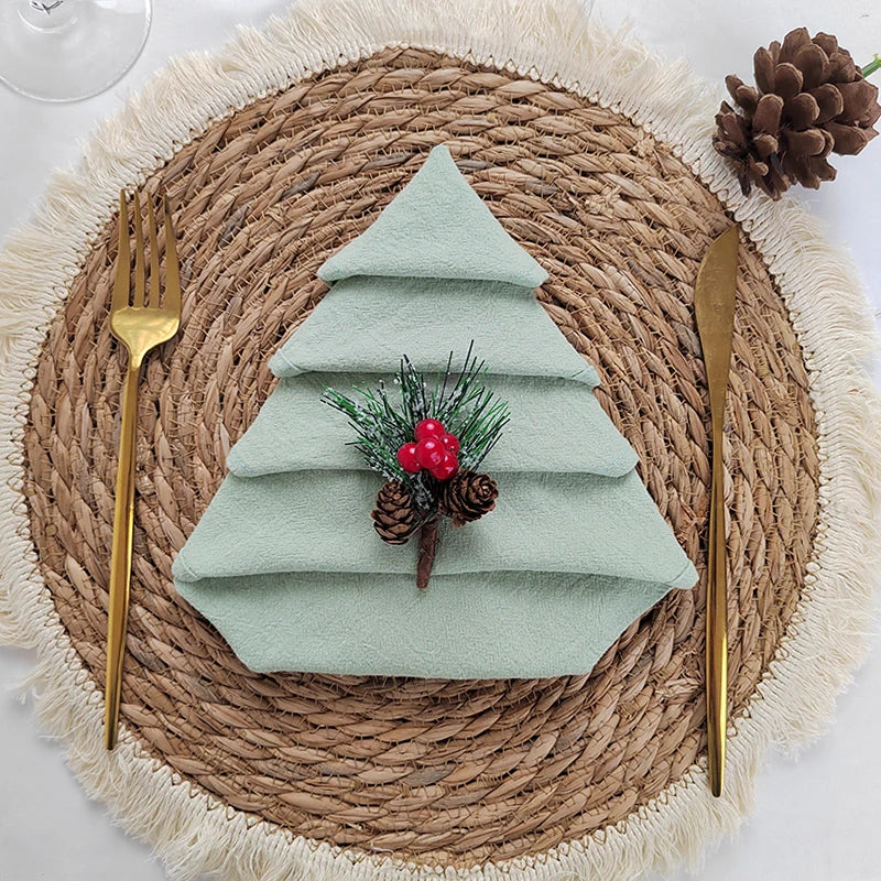Cotton Cloth Napkins Set of 10 Solid Color Table Napkins Decoration | Bowlift