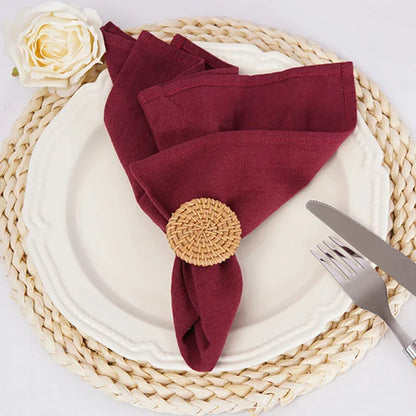 Cotton Cloth Napkins Set of 10 Solid Color Table Napkins Decoration | Bowlift