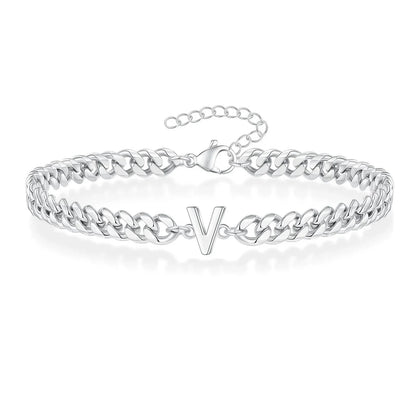 BowLift | Couples Letter Initial Cuban Bracelet