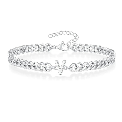 Kalsten | Couples Letter Initial Cuban Bracelet