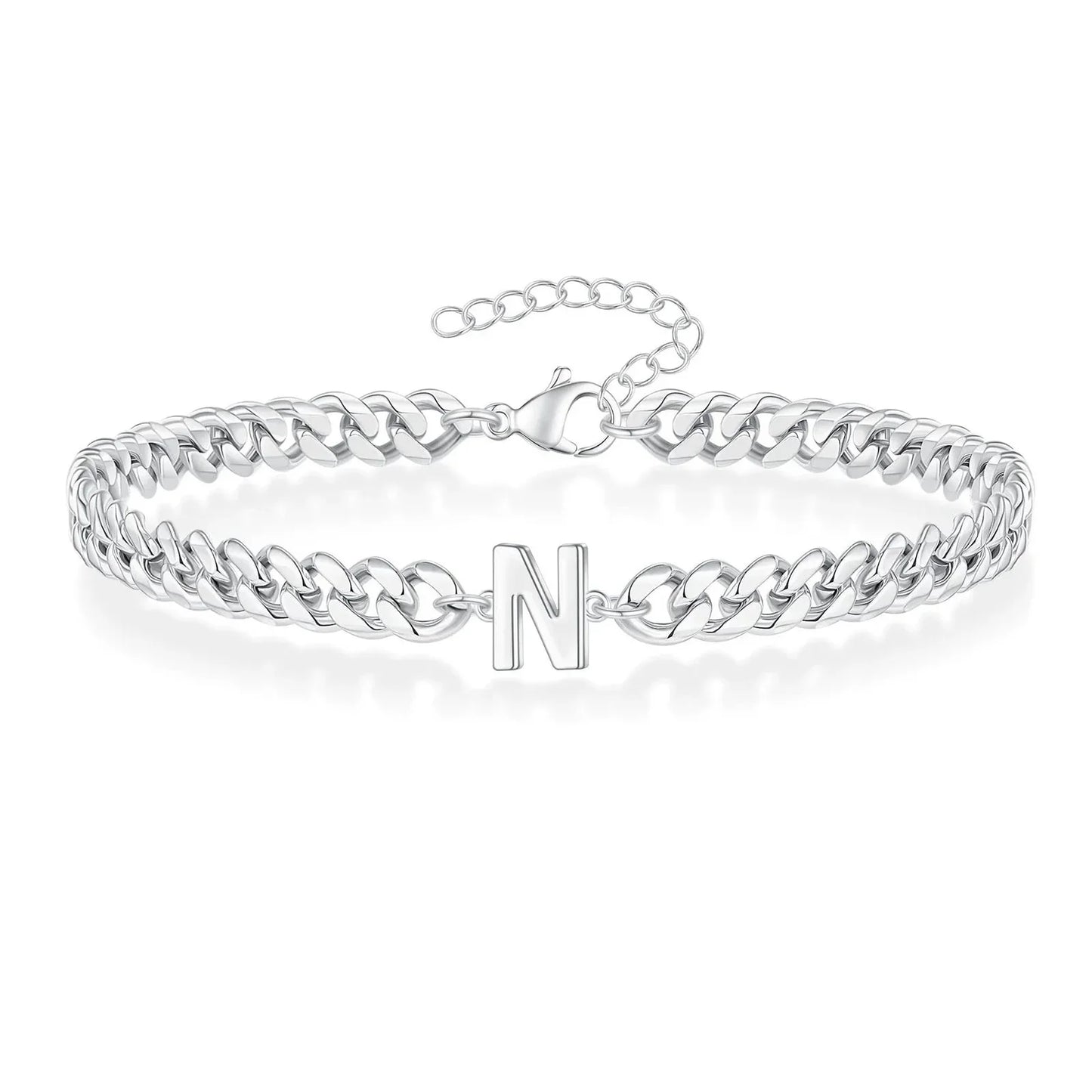 BowLift | Couples Letter Initial Cuban Bracelet