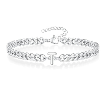 BowLift | Couples Letter Initial Cuban Bracelet