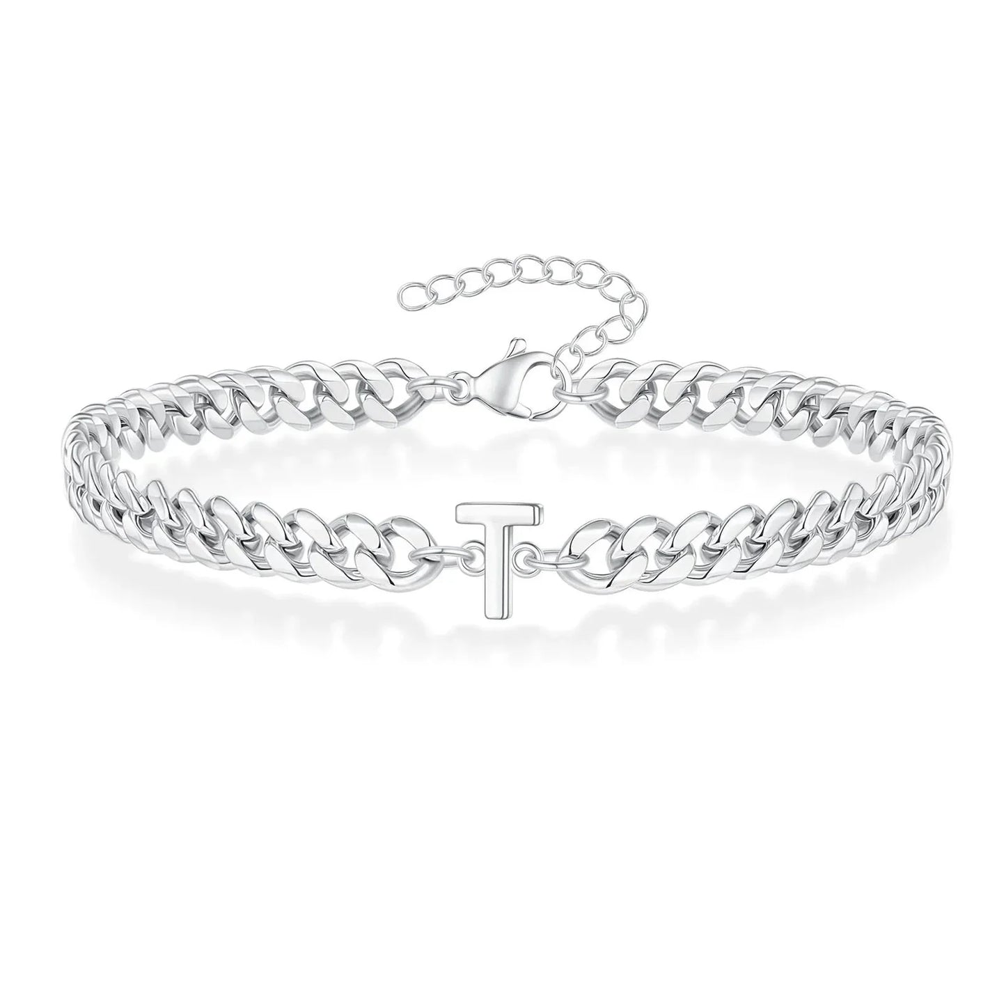 Skanto | Couple's Letter Initial Cuban Bracelet