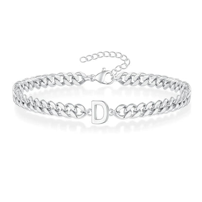 BowLift | Couples Letter Initial Cuban Bracelet