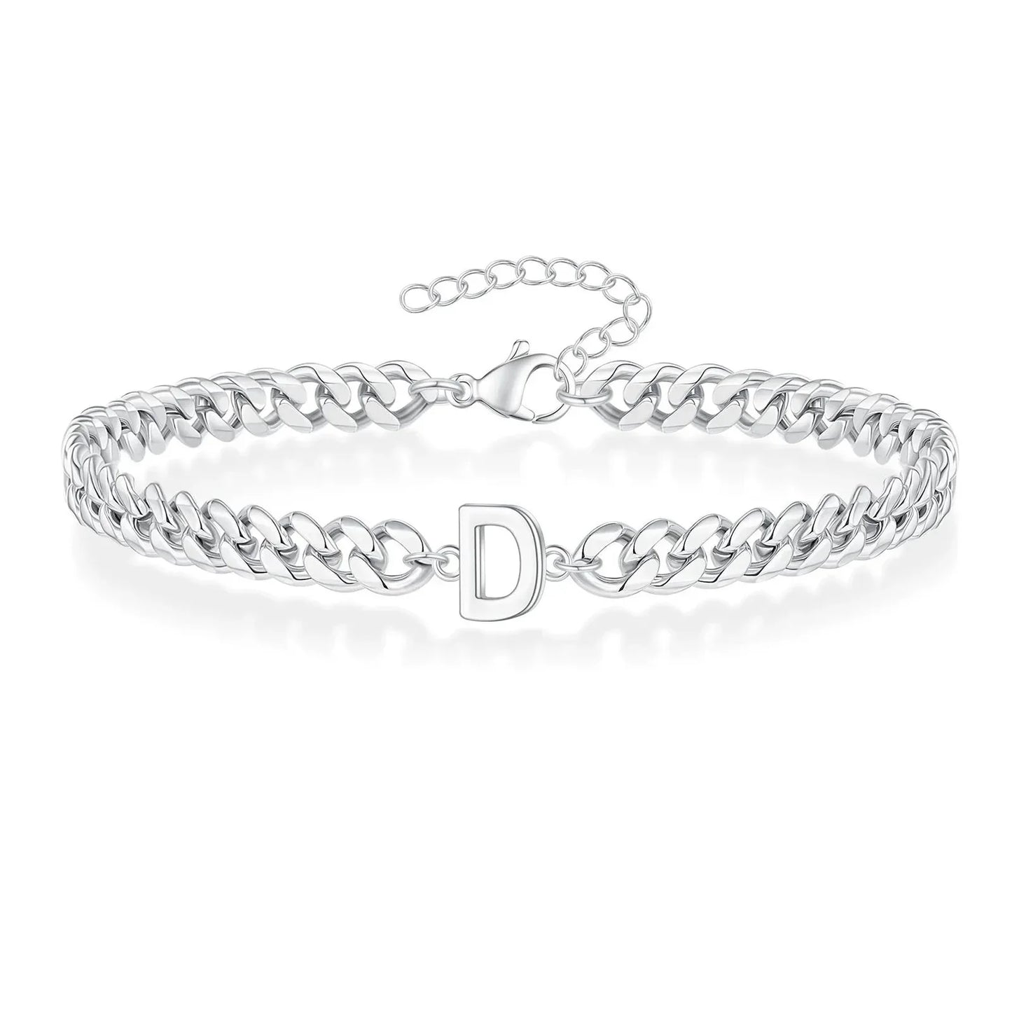 Skanto | Couple's Letter Initial Cuban Bracelet