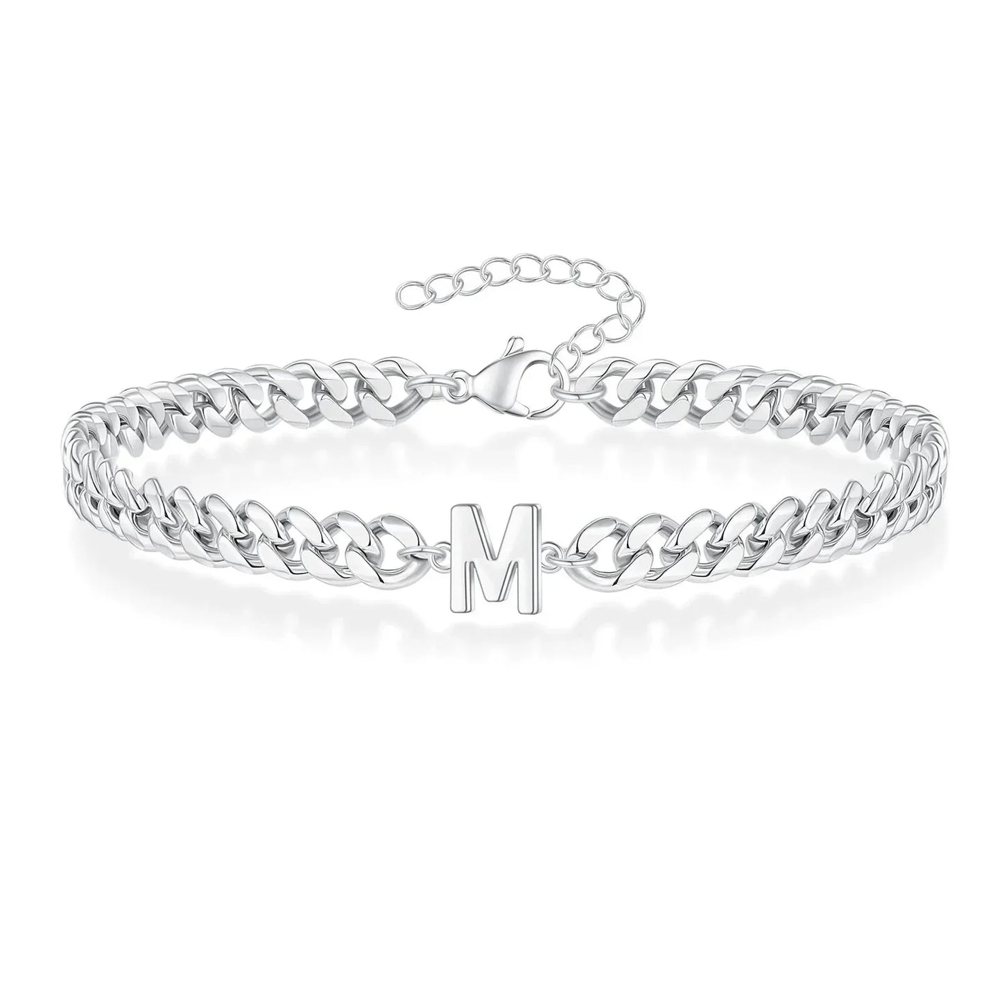 BowLift | Couples Letter Initial Cuban Bracelet