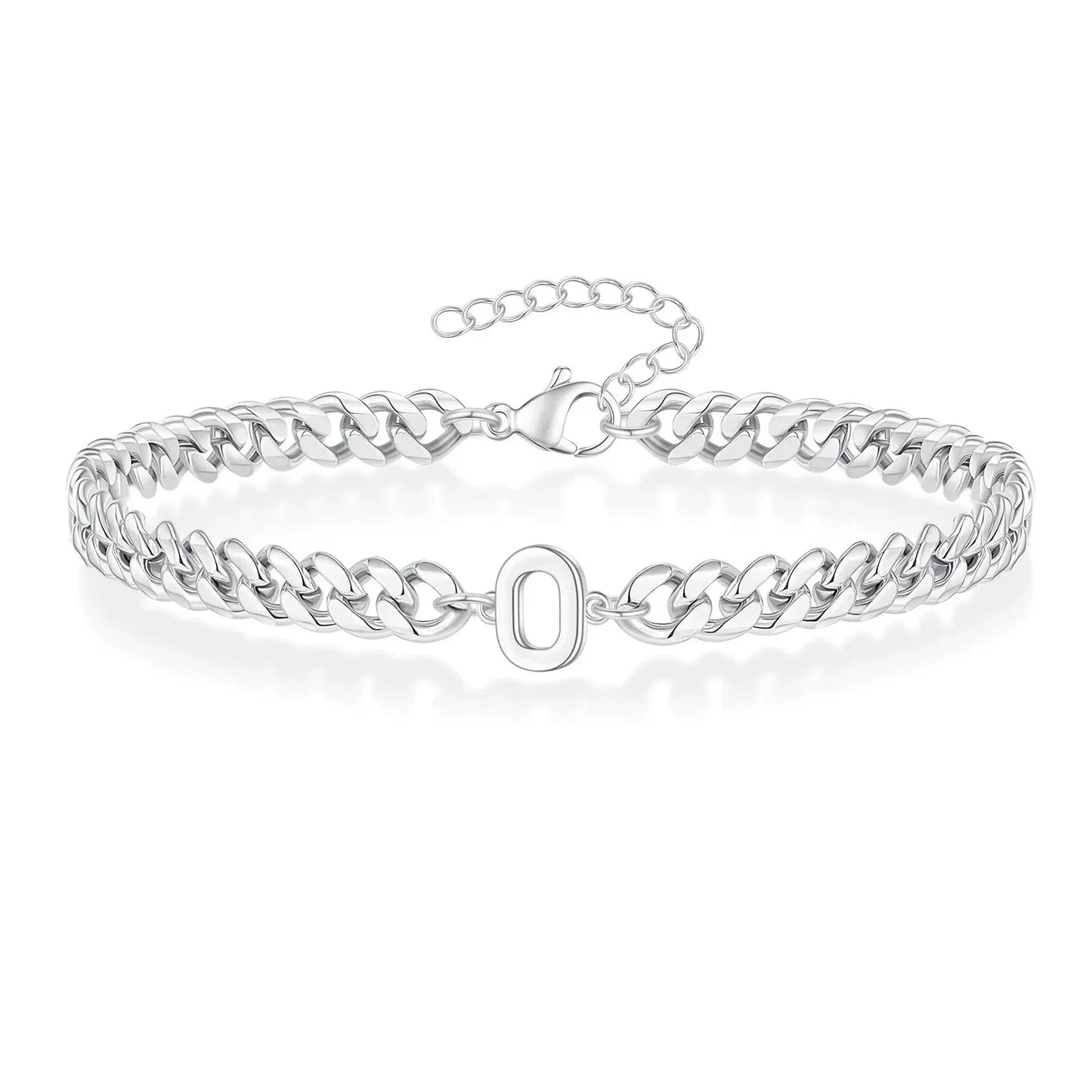 Skanto | Couple's Letter Initial Cuban Bracelet