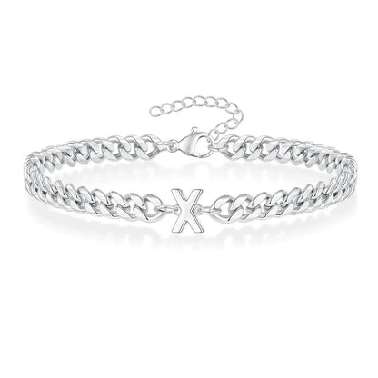 BowLift | Couples Letter Initial Cuban Bracelet