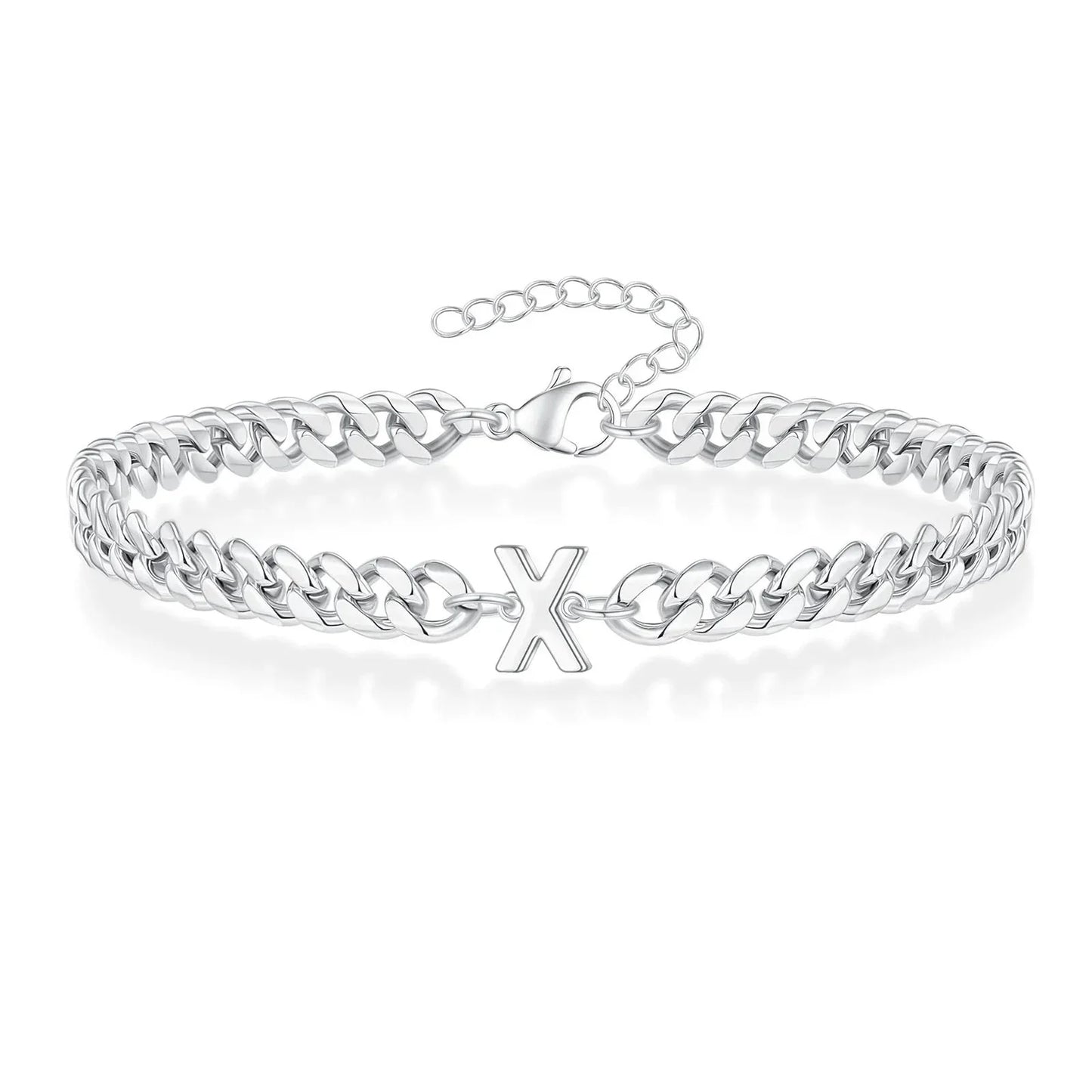 Skanto | Couple's Letter Initial Cuban Bracelet