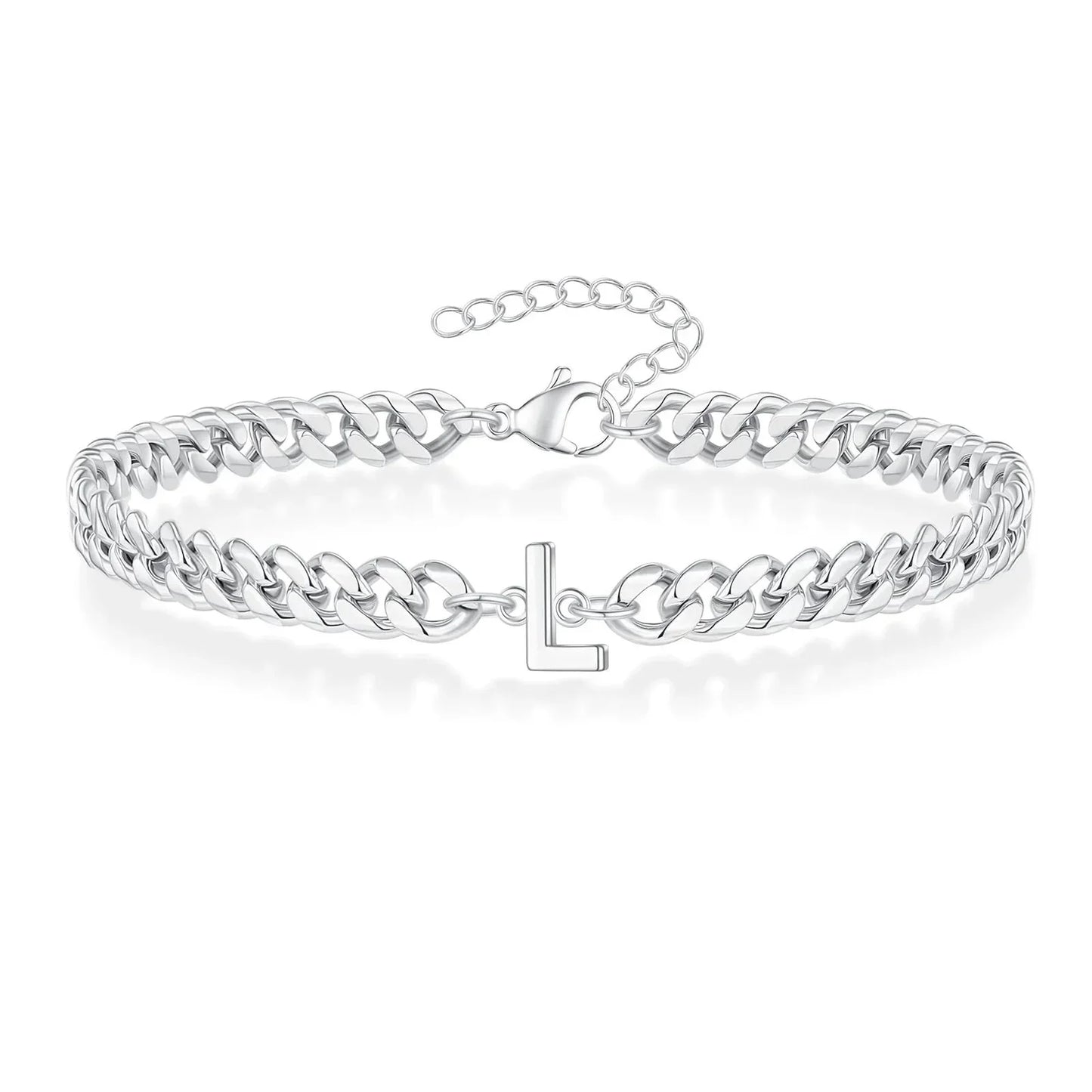 BowLift | Couples Letter Initial Cuban Bracelet