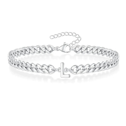 Kalsten | Couples Letter Initial Cuban Bracelet
