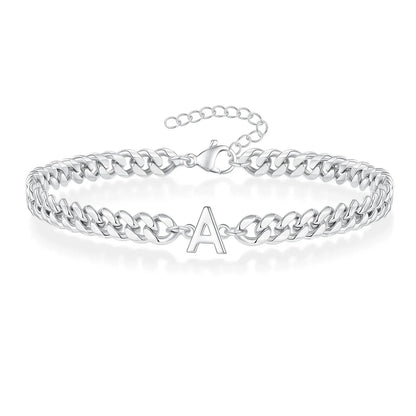 BowLift | Couples Letter Initial Cuban Bracelet