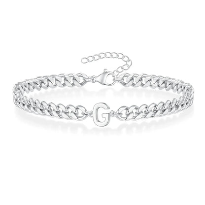 BowLift | Couples Letter Initial Cuban Bracelet