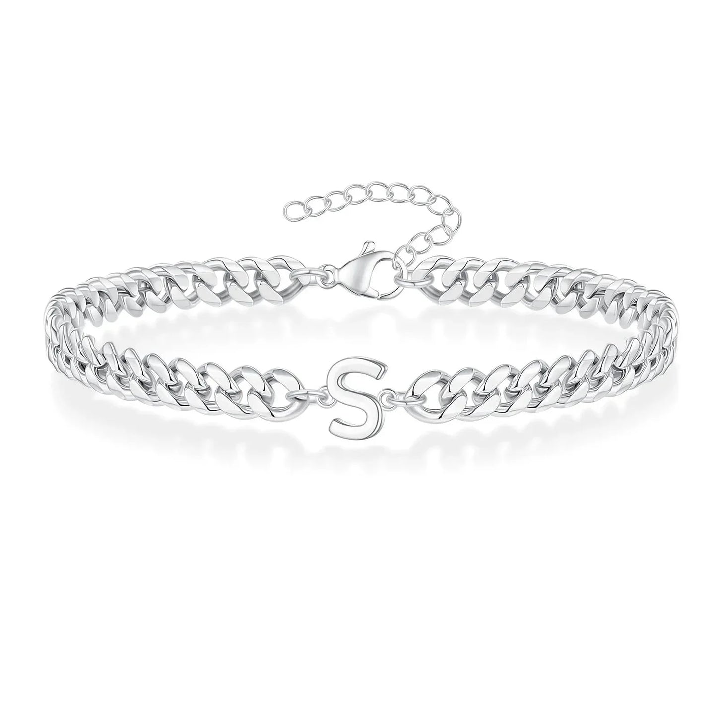 BowLift | Couples Letter Initial Cuban Bracelet