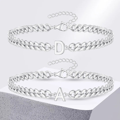 Kalsten | Couples Letter Initial Cuban Bracelet