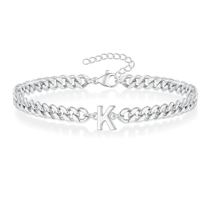 BowLift | Couples Letter Initial Cuban Bracelet