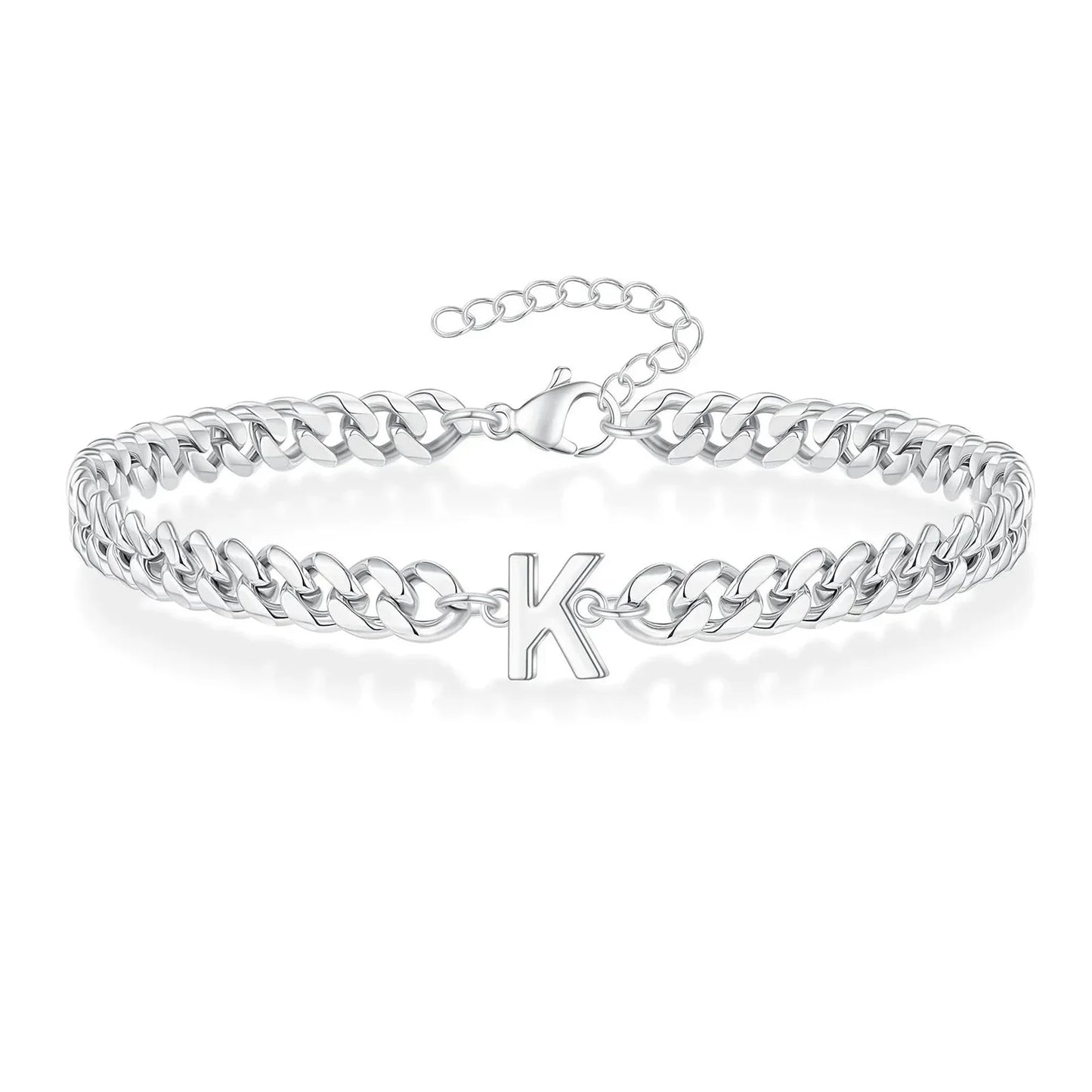 Skanto | Couple's Letter Initial Cuban Bracelet