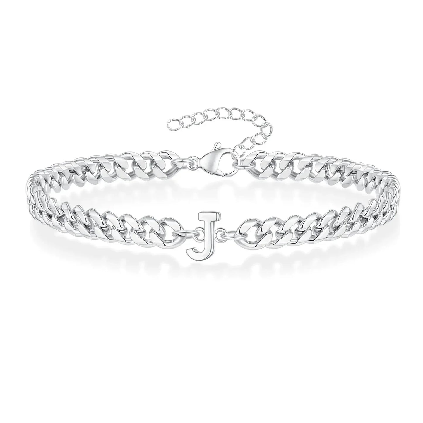 BowLift | Couples Letter Initial Cuban Bracelet