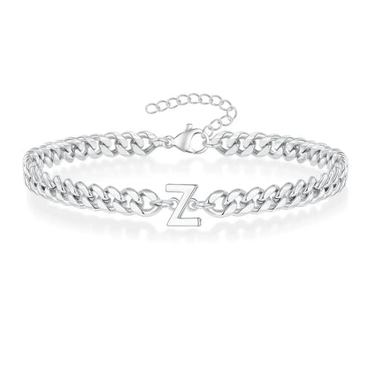 BowLift | Couples Letter Initial Cuban Bracelet