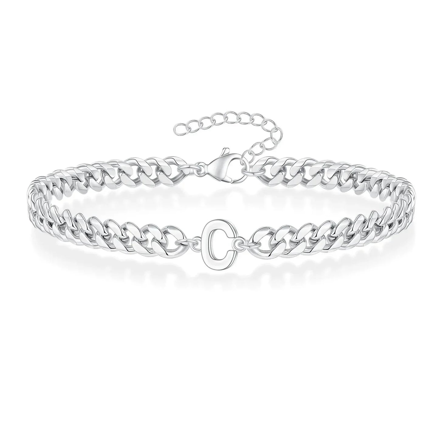 BowLift | Couples Letter Initial Cuban Bracelet