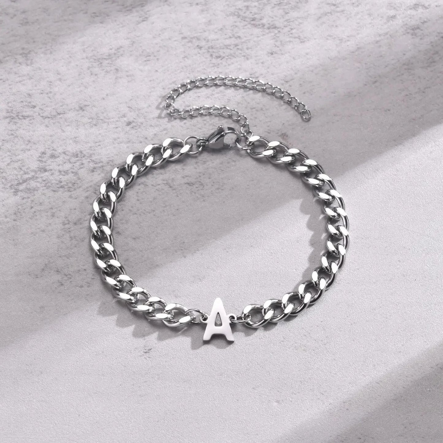 BowLift | Couples Letter Initial Cuban Bracelet
