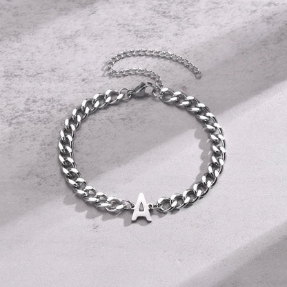 Kalsten | Couples Letter Initial Cuban Bracelet