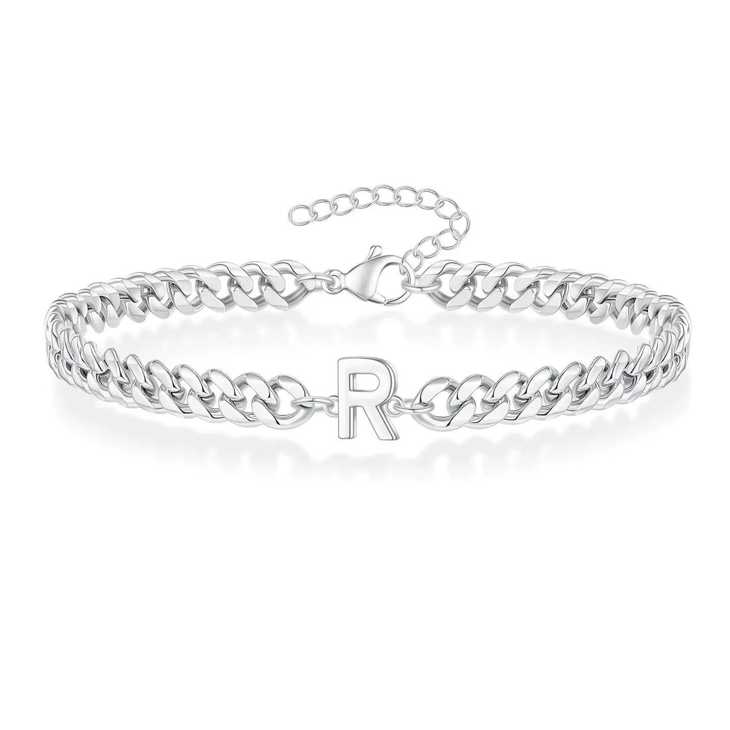 BowLift | Couples Letter Initial Cuban Bracelet