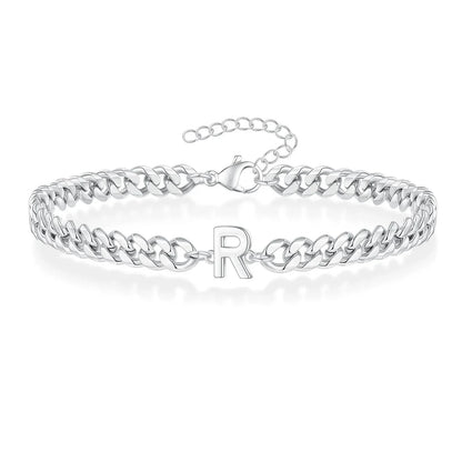 BowLift | Couples Letter Initial Cuban Bracelet
