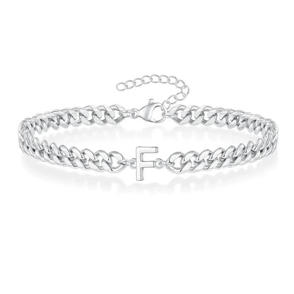 BowLift | Couples Letter Initial Cuban Bracelet