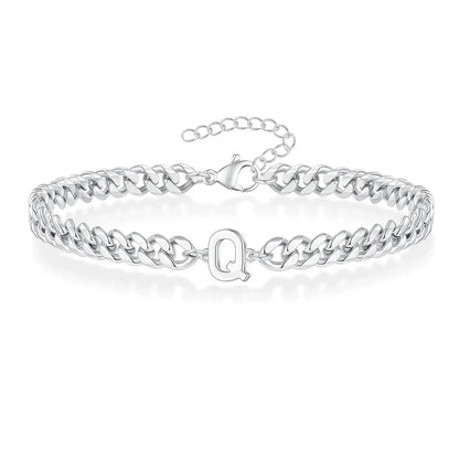 BowLift | Couples Letter Initial Cuban Bracelet