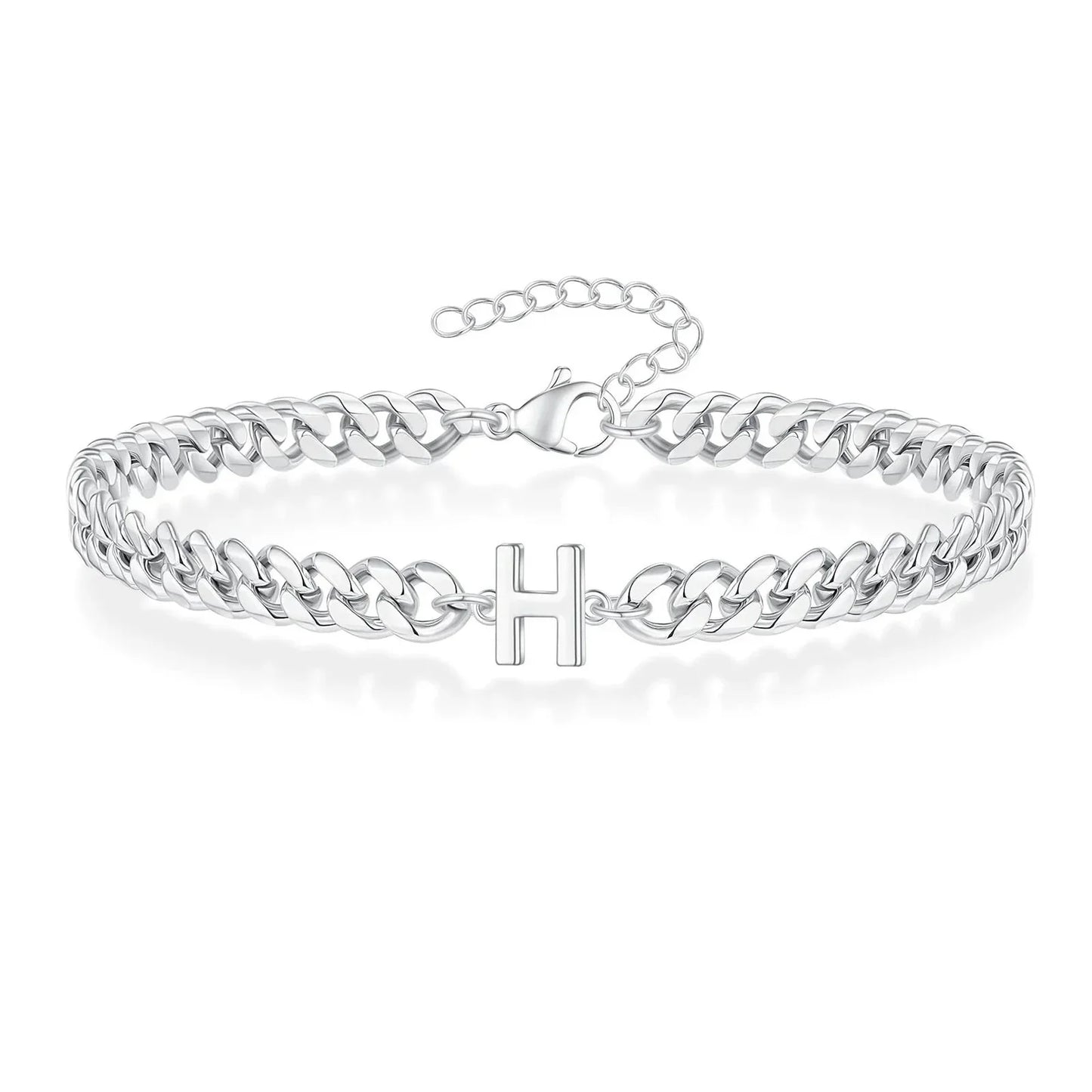 Skanto | Couple's Letter Initial Cuban Bracelet