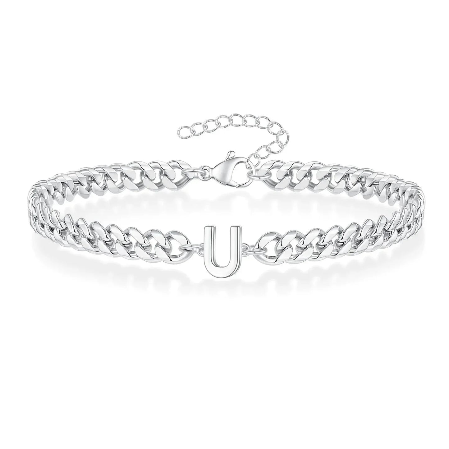 BowLift | Couples Letter Initial Cuban Bracelet