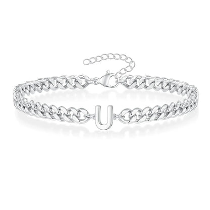 BowLift | Couples Letter Initial Cuban Bracelet