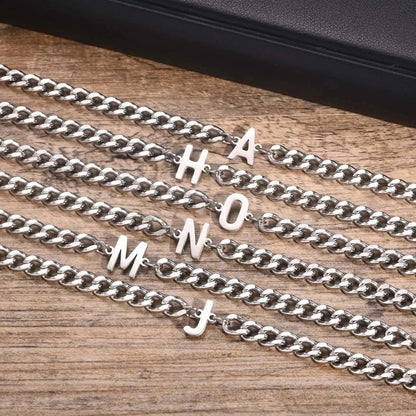 BowLift | Couples Letter Initial Cuban Bracelet