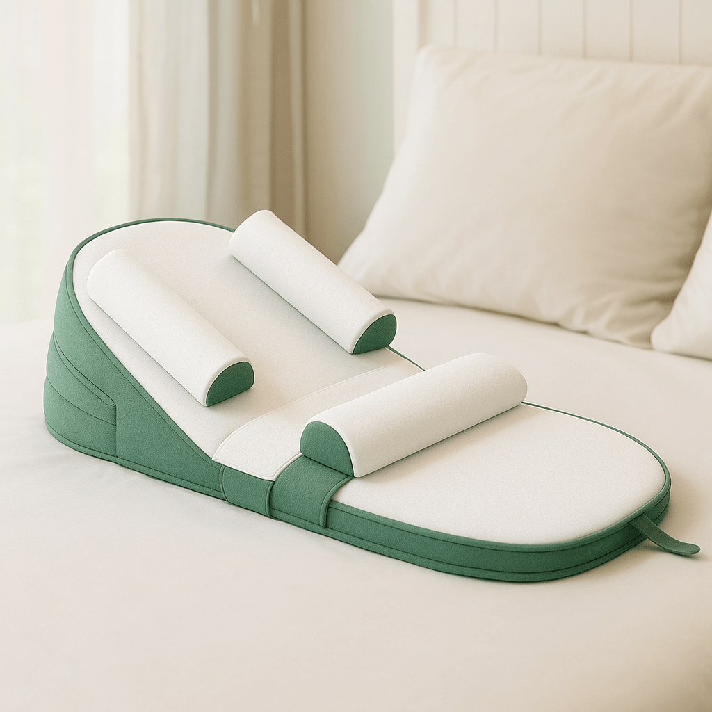 Cozy Cradle Pillow – Side Sleeper Support with Anti-Reflux Ramp for Newborns