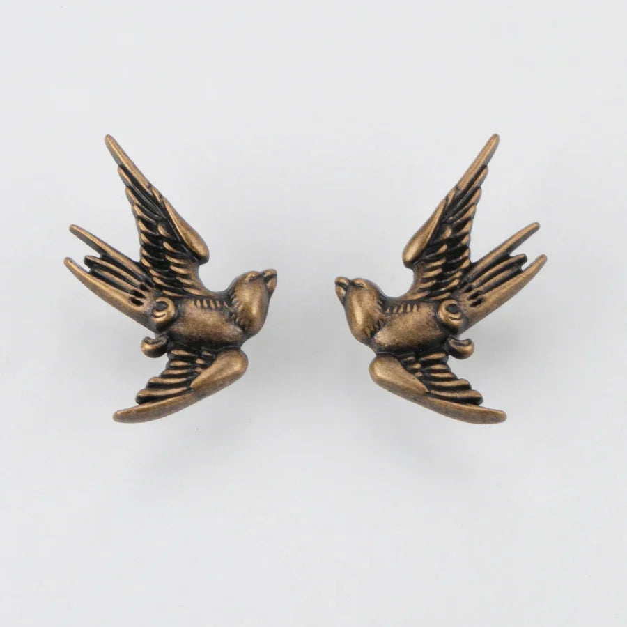 Creative Bird Shaped Cabinet Knob Antique Brass Drawer and Door Handle | Bowlift