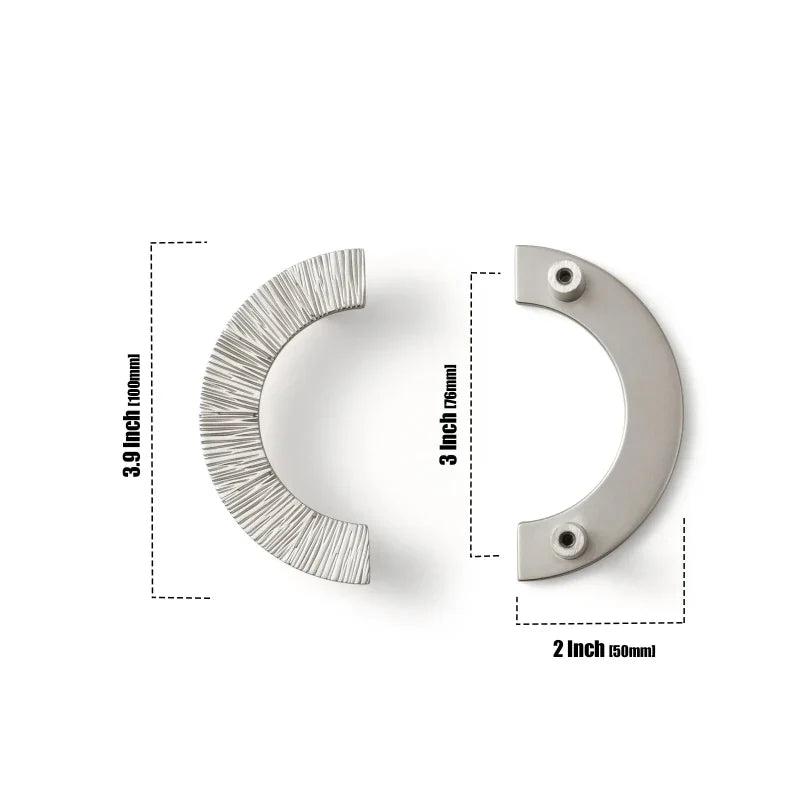 Creative Half Moon Drawer Pull Irregular Circle Cabinet Knob Handle | Bowlift