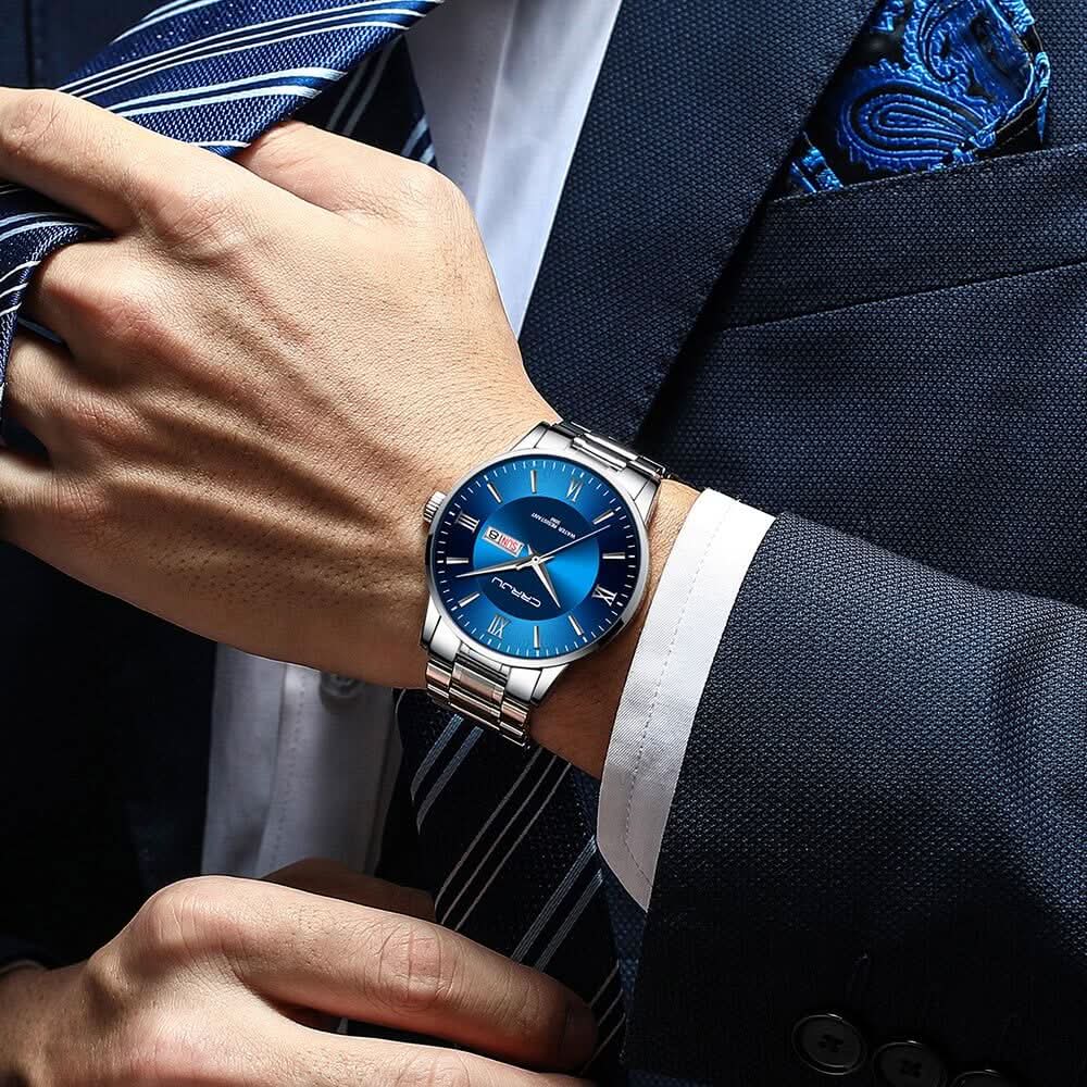 BowLift | Men’s Stainless Steel Waterproof Sport Quartz Watch