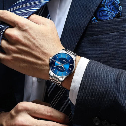 Skanto | Men's Stainless Steel Waterproof Sport Quartz Watch