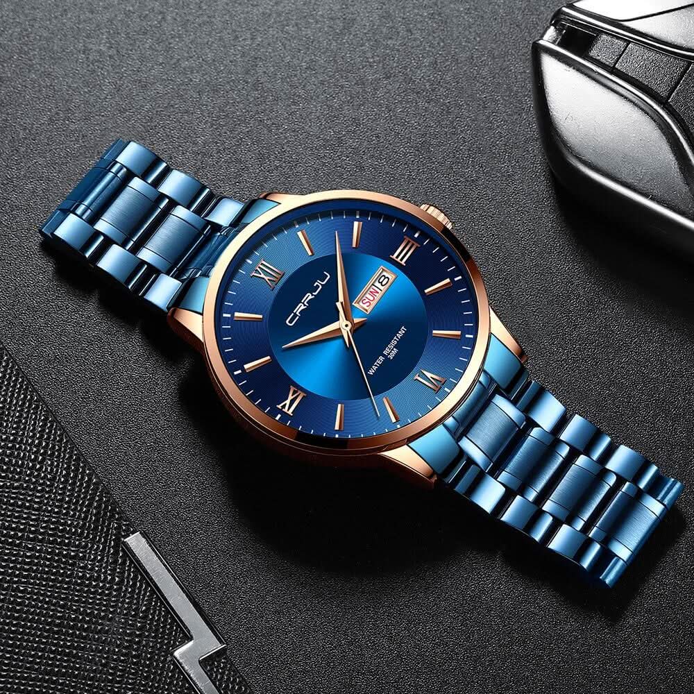 BowLift | Men’s Stainless Steel Waterproof Sport Quartz Watch