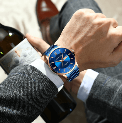 Skanto | Men's Stainless Steel Waterproof Sport Quartz Watch