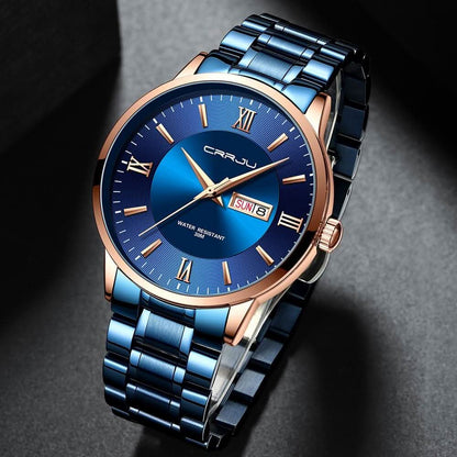 Skanto | Men's Stainless Steel Waterproof Sport Quartz Watch